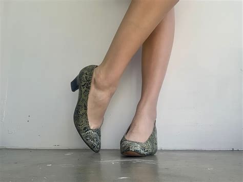 Escada 80’s Printed Heels - Etsy