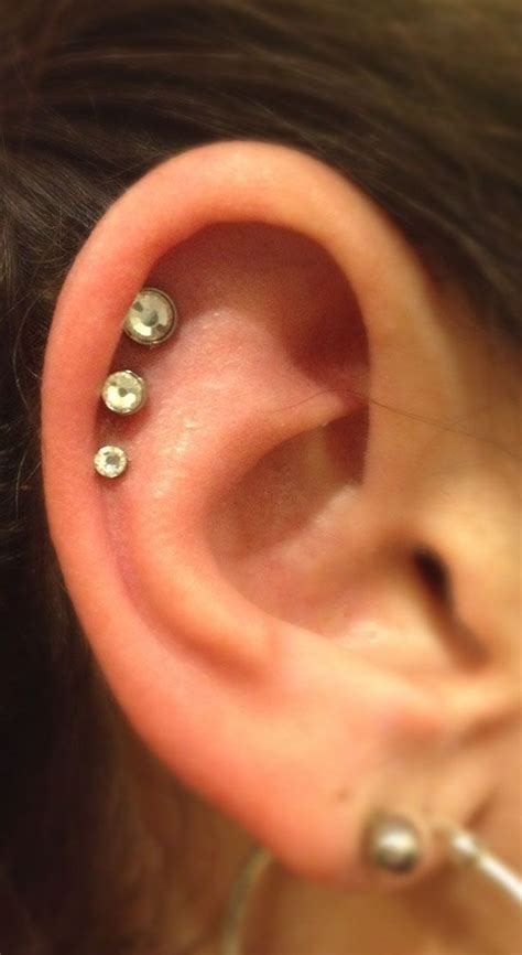 Triple helix ear piercing The Pittsburgh Tattoo Studio | Ear piercings ...