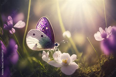 Real Purple Butterflies In Nature