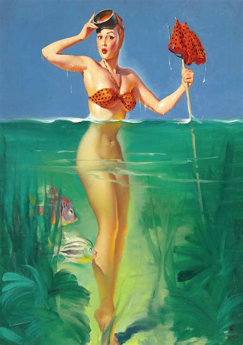 Pop Sexy Swim Bikini Vintage Pin up Girl Poster Classic Retro Kraft