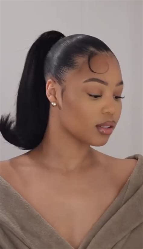 Pin by Asia on Hairstyles in 2025 | Sleek ponytail hairstyles, Black