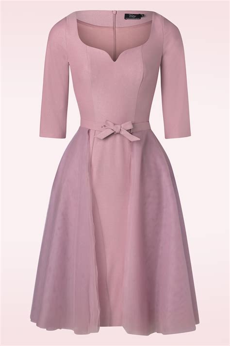 Vintage Diva The Patrizia Pencil Dress in Blush Pink | Shop at Topvintage