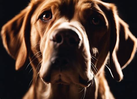 Premium Photo | A red labrador retriever dog