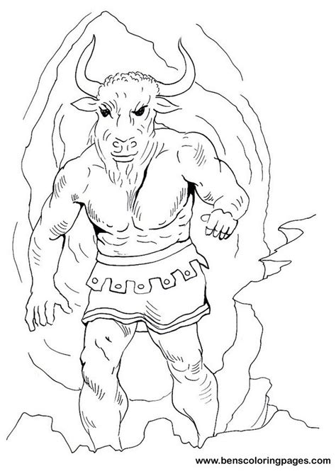 Minotaur Coloring Page at GetDrawings | Free download