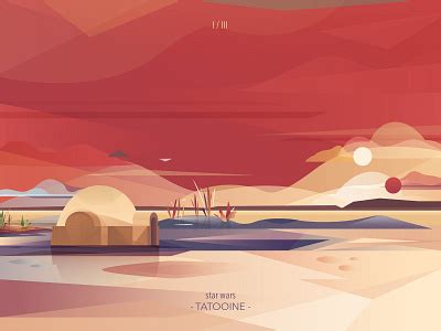 Tatooine from Star Wars Landscape by Cosmic Stories Studio on Dribbble