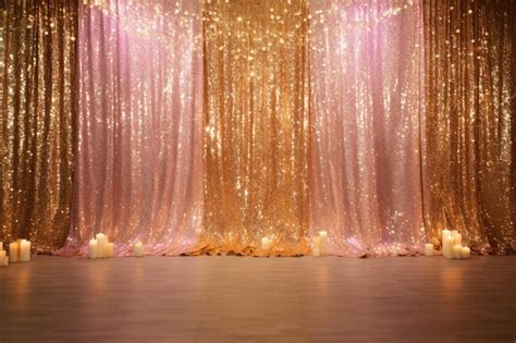 Premium AI Image | stage with glittery curtains