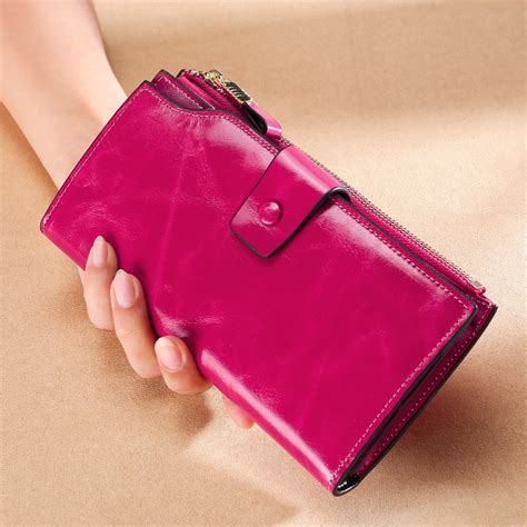 Дамски портфейл Vienod, С RFID блокиране, Естествена кожа, 19x10x3 см ...
