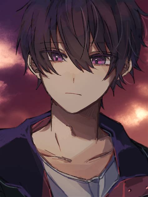 Anime Boy With Black Hair Art at Exie Long blog