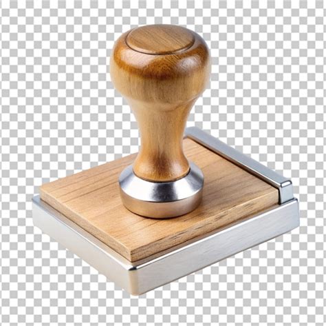 Wooden stamp Transparent background | Premium AI-generated PSD