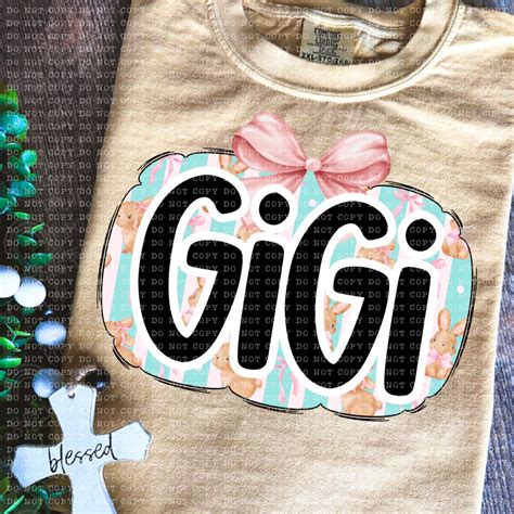 Gigi bunny background (ECHT) 85663 DTF transfer – Mud & Grace Transfers