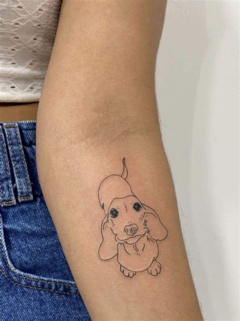20 simple dachshund outline tattoo ideas – Artofit