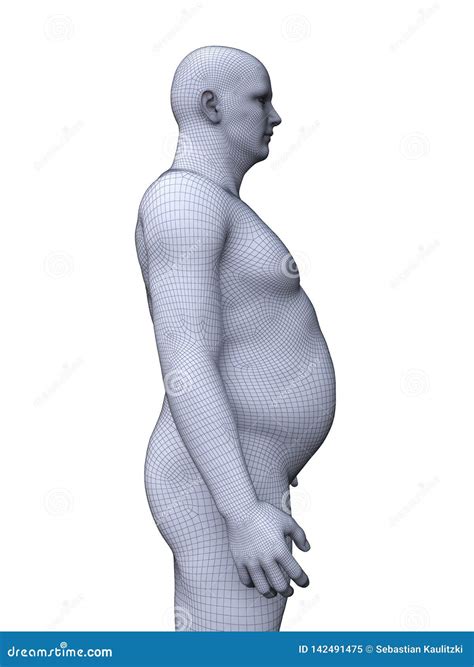 An obese male stock illustration. Illustration of artwork - 142491475
