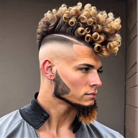 curly hair mohawk male styles  inspire   edgy  burst