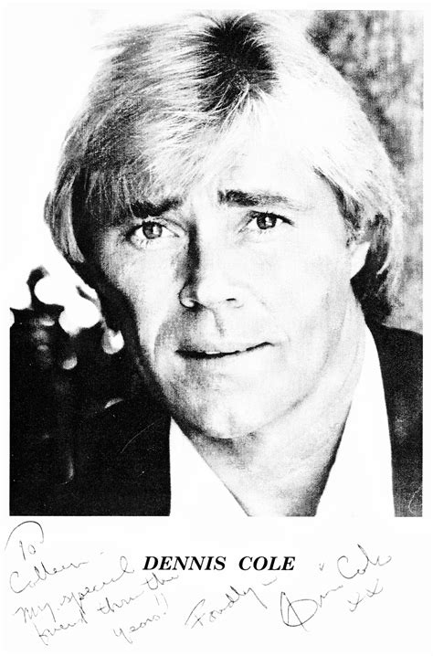 Dennis Cole promo photo, signed to friend Colleen Conte as seen on Etsy