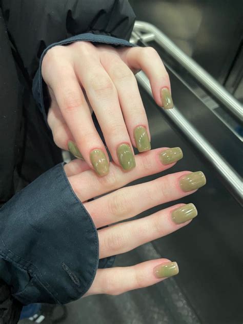 matcha nails in 2023 | Nails, Green nails, Hair and nails