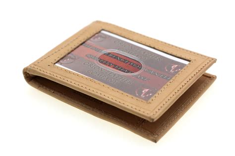 Leather Money Clip Wallet With Id Window | semashow.com