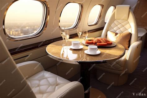 Premium AI Image | Luxury Private Jet Interior Illustration AI Generative