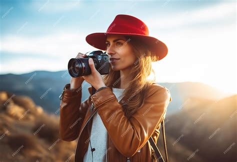 premium ai image photo portrait  handsome cameraman photographer