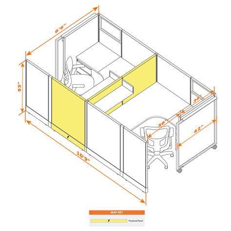 Sliding Cubicle Door - Cubicles with Sliding Doors 53H 2pack Cluster
