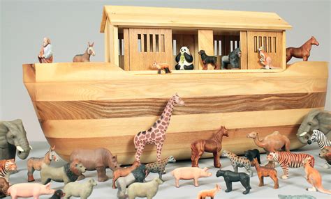 Wooden Noah's Ark With Animals Figures Montessori and - Etsy Canada