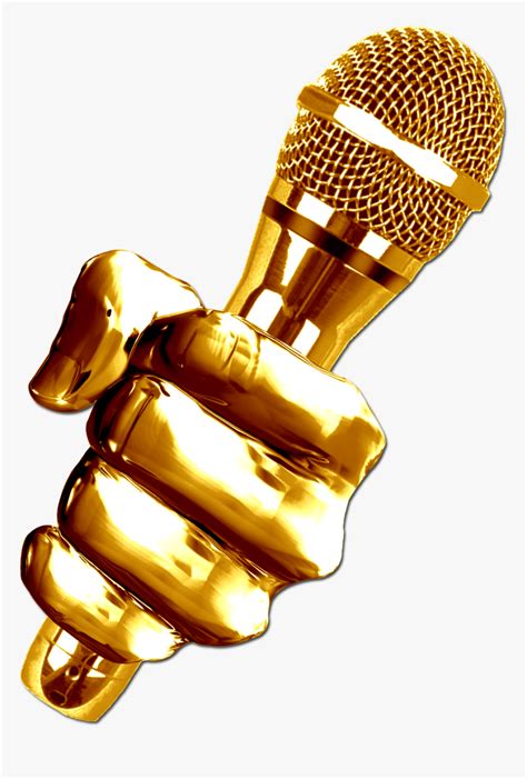 Golden Microphone Png, Transparent Png is free transparent png image ...
