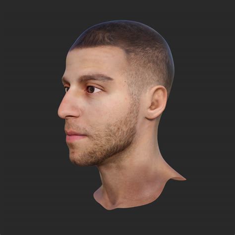 male head base mesh   model  vyusur