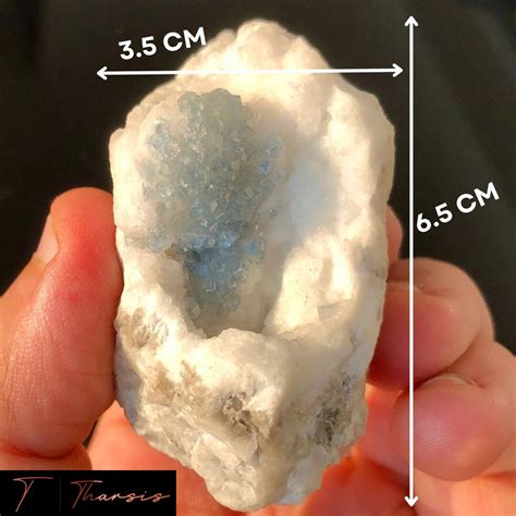 blue cavansite crystals flower  clear white natrolite heulandite