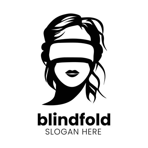 Multipurpose Realistic Blindfold Silhouette Icon Logo Design Template