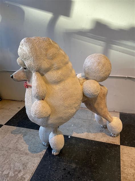 Pair of Life Size Fiberglass French Poodles at 1stDibs | french poodle