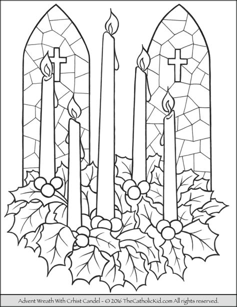 Advent Wreath Coloring Page