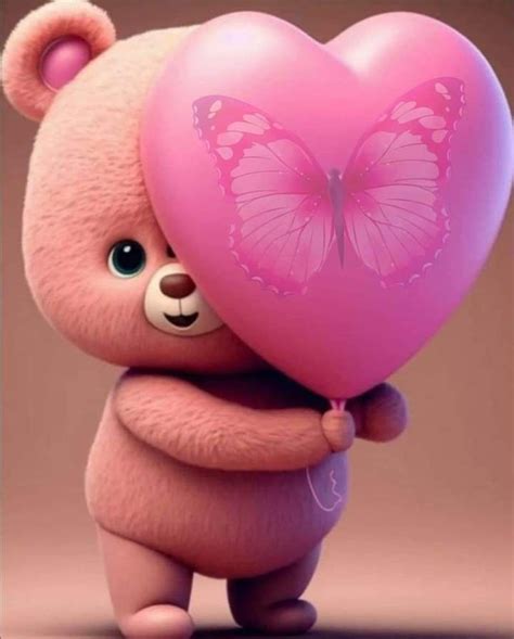 Adorable Teddy Bear with Heart Balloon