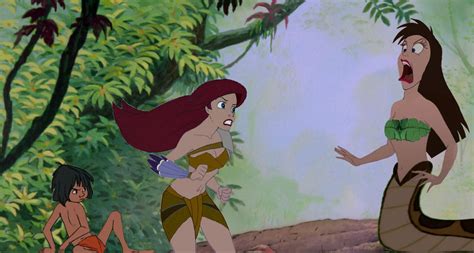 Ariel Protects Mowgli from Agnita by Artwra on DeviantArt