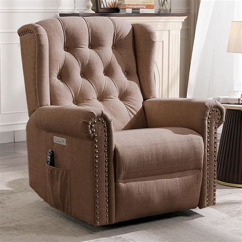 Amazon.com: MEETWARM Power Swivel Rocking Glider Recliner Chair with