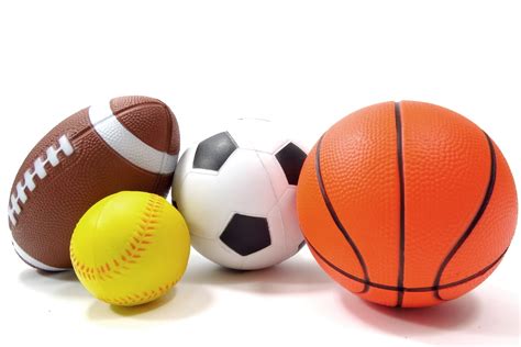 Set Of 4 Sports Balls For Kids (Soccer Ball, Basketball, Football ...