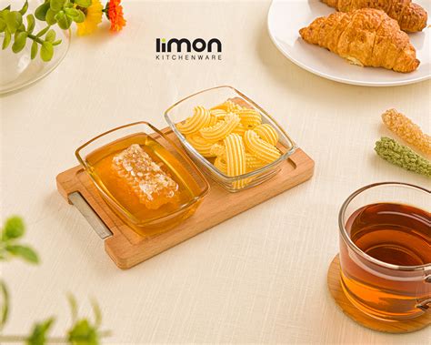 small snack serving tray  wooden base pcs