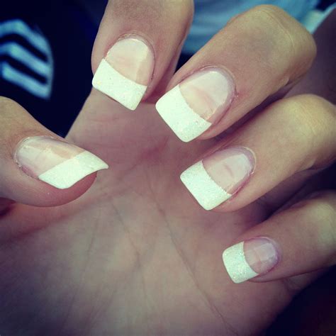 White French tip on tan hands | White french tip, French nails, Nail