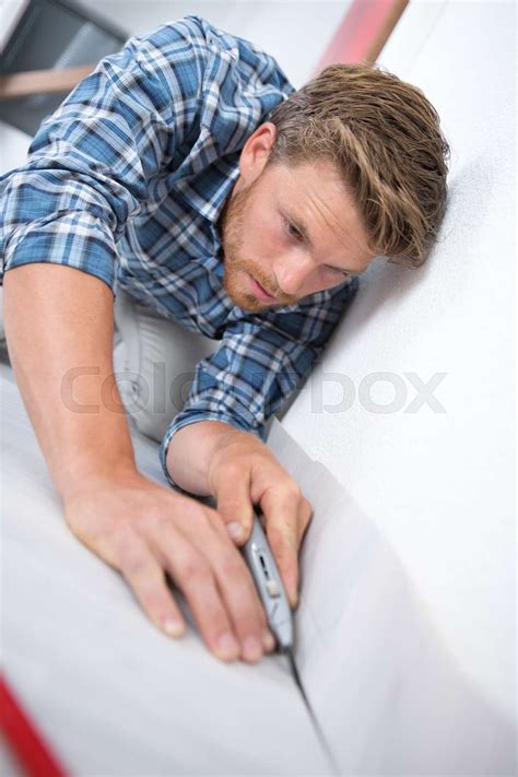 cutting the floor corner | Stock image | Colourbox