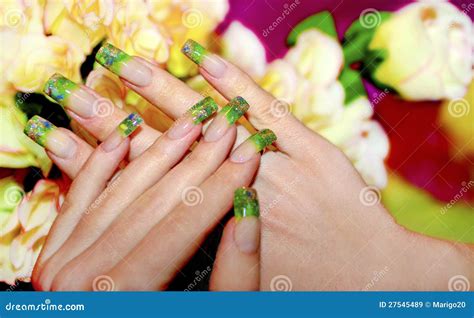 Acrylic Nails Manicure Stock Photo | CartoonDealer.com #62244354