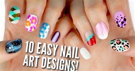 10 hermosos y fáciles diseños de uñas para las pricipiantes | Belleza