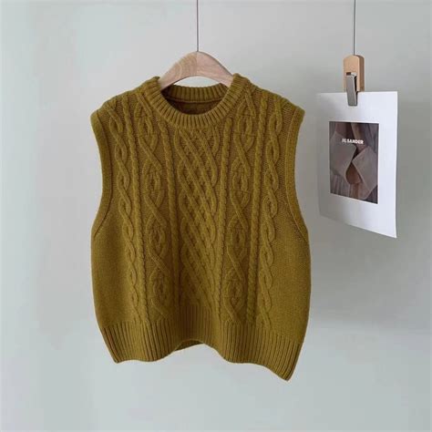Knitted Vest for Women-sweater Vest for Womencrew Neck - Etsy