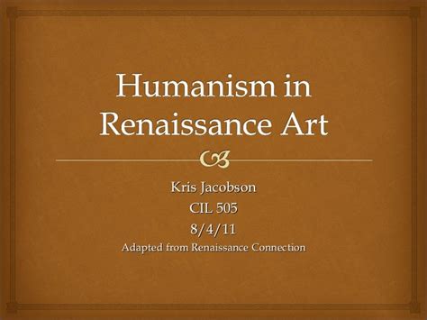 Humanism in Renaissance Art