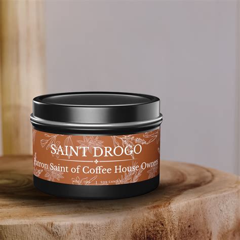 Saint Drogo Patron Saint of Coffee House Owners Prayer Candles 4 Oz
