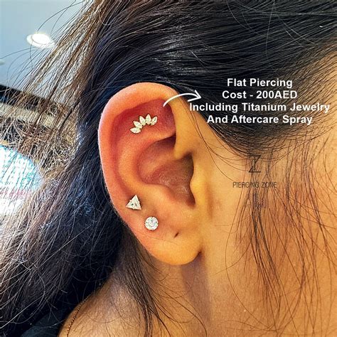 flat piercing piercing flat oreille lteor