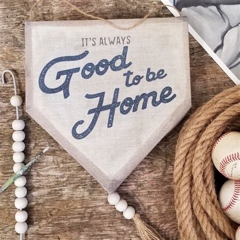 Baseball Wall Art - Studio handmade Good to Be Home hanging wall art by ...