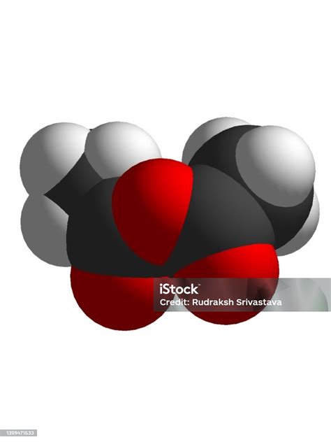 Acetic Anhydride 3d Space Filling Molecular Structure Isolated On White ...