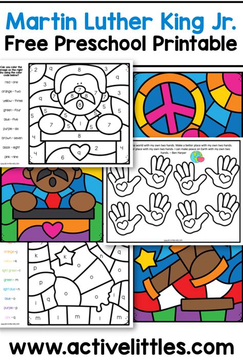 Martin Luther King Jr. Free Preschool Printable - Active Littles