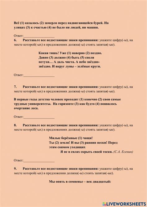ЕГЭ Русский Задание 18 worksheet | Live Worksheets