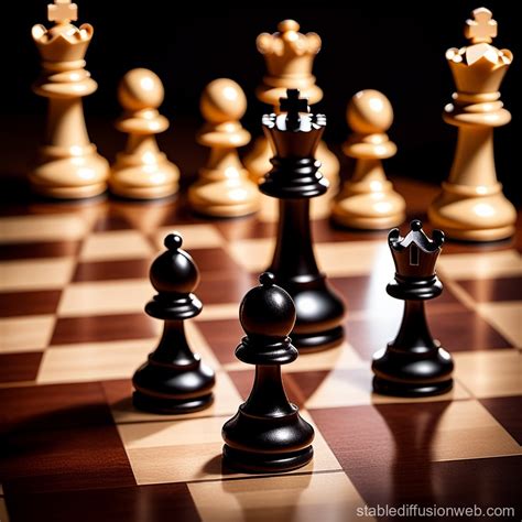 empty chess board visualization stable diffusion