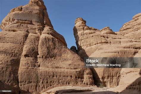 Madain Saleh Tombs Near Al Ula Western Saudi Arabia Stock Photo ...