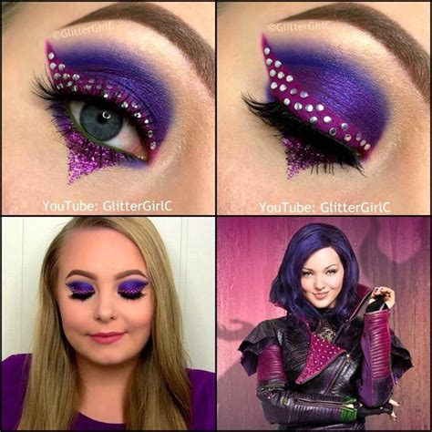 Mal (x3) (Make-Up by GlitterGirlC @Instagram) #Descendants # ...